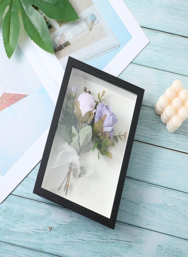 mekueeex 4 Pack 6 x 8 Inches Shadow Box Frame, Small Wood Frame Memory Display Cases,1.8in Depth Picture Frame Case for Dried Flowers, DIY Craft, Memorabilia, Medals and Photos - Image 4